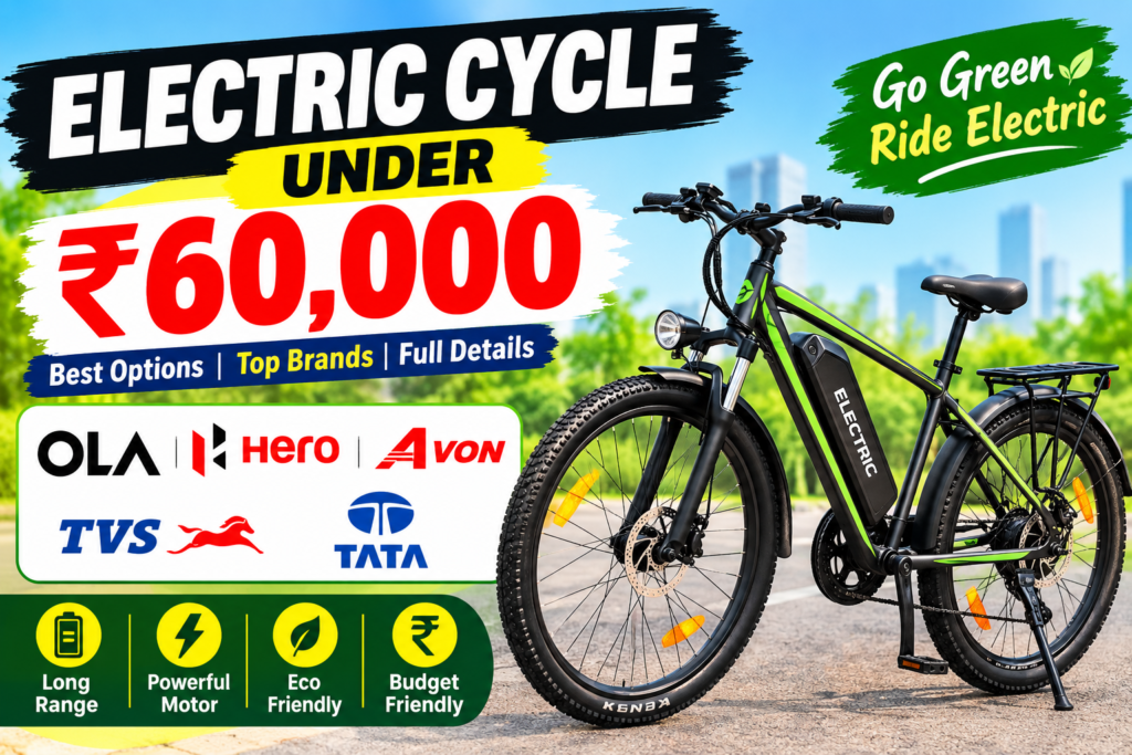 electric cycle under 60000 rupess